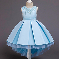 Платье небесно голубое нарядное для девочки в садик или школу