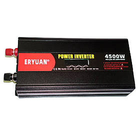 Перетворювач напруги інвертор Eryuan 4500W LCD DC/AC 12V-220V з чистою синусоїдою та вольтметром Black