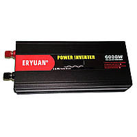 Преобразователь напряжения инвертор Eryuan 6000W LCD DC/AC 12V-220V с чистой синусоидой и вольтметром Black