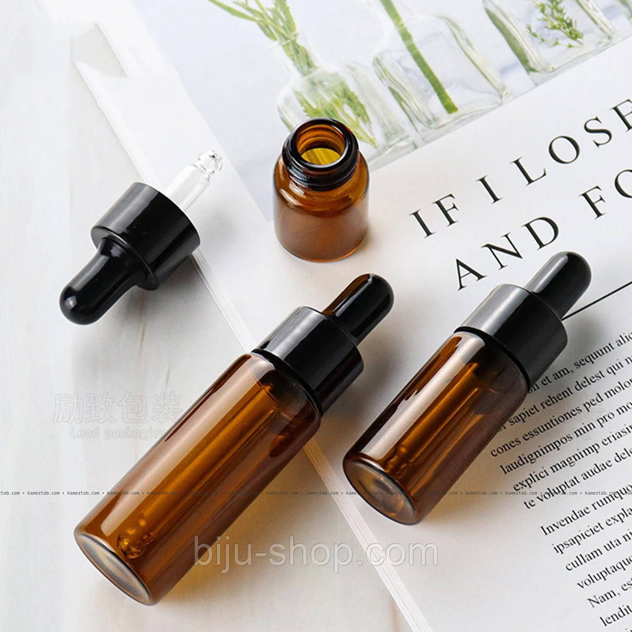 Флакон с пипеткой 10 мл, стекло коричневое, бутылочка для сыворотки (ID ...