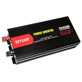 Перетворювач напруги інвертор Eryuan 5000W LCD DC/AC 12V-220V з чистою синусоїдою та вольтметром Black