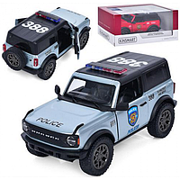 Моделька джипа FORD BRONCO KINSMART Police металлическая инерционная машинка