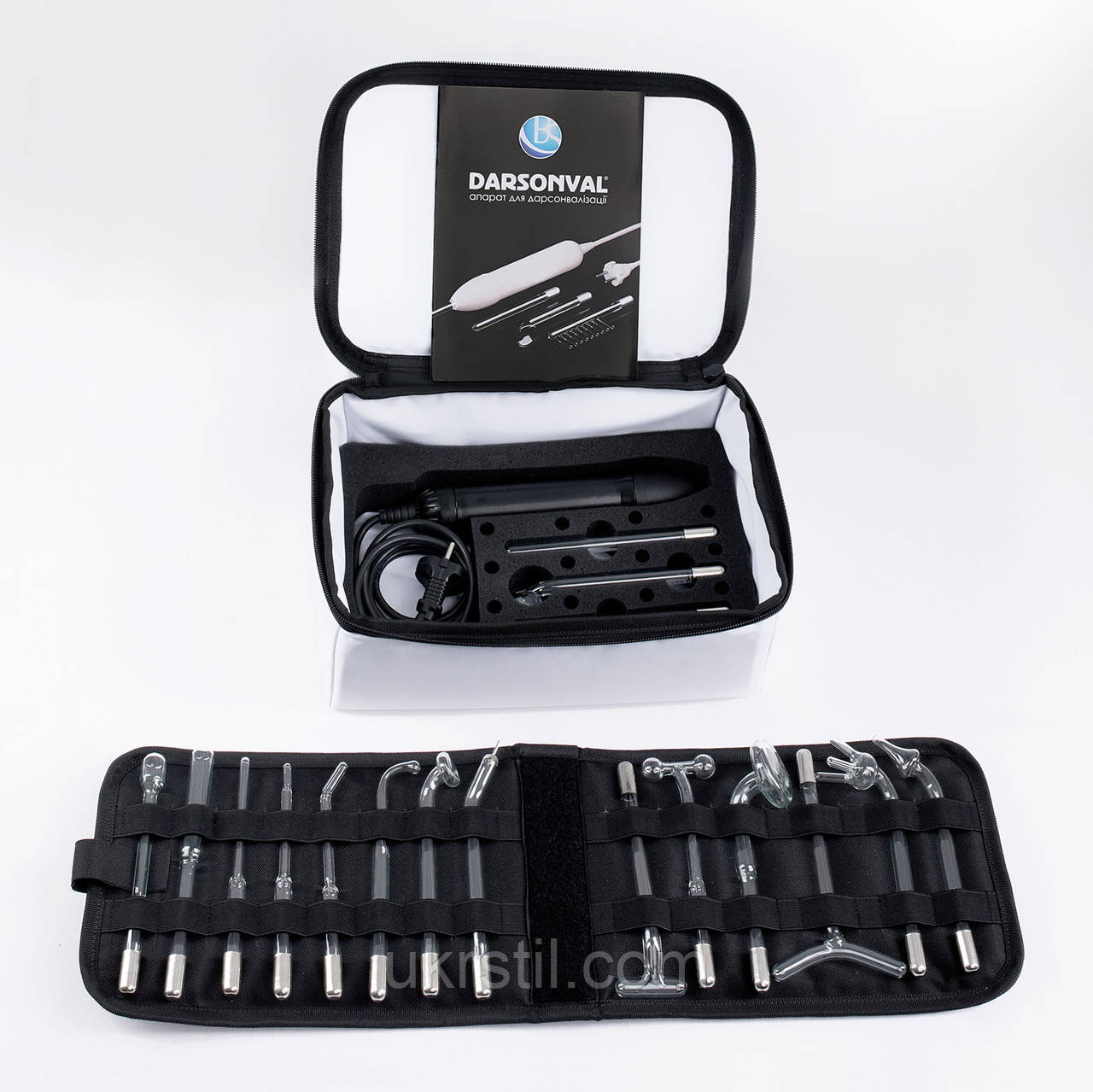 Апарат Дарсонвалізації Darsonval black з сумкою та набором електродів (17 шт), фото 1