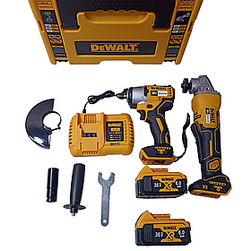 Набір акумуляторних інструментів DeWalt 2 в 1 (36V/6A) гайковерт DeWalt, болгарка DeWalt DCG 413