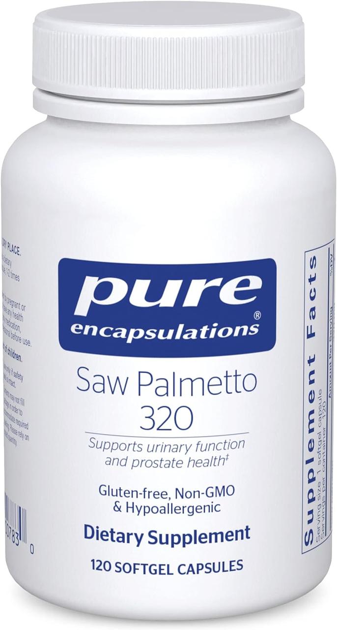 Pure Encapsulations Saw Palmetto 320 / Пальмето 320 підтримка здоров'я простати 120 капсул
