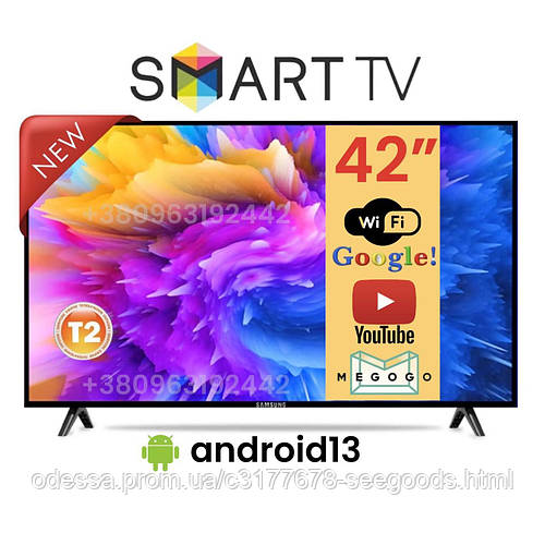 Телевизор UHD SMART TV Т2 42 дюйма Wifi 4К (ID#2025978286), цена: 15880 ...