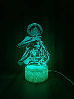 Монкі Д. Луффі (Ван Піс) світильник-нічник 16 кольорів + ПУЛЬТ (Підставка Крекл) / Monkey D. Luffy (One Piece)