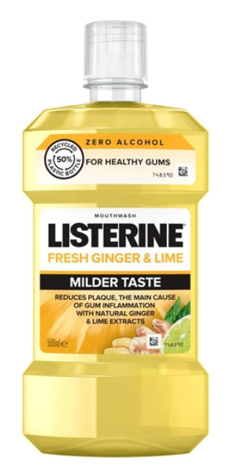 Ополіскувач для ротової порожнини Listerine Fresh Ginger & Lime Milder taste 500 мл