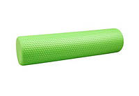 Массажный ролик для йоги, пилатеса, фитнеса Amber зеленый 60x15 см