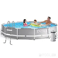 Каркасный бассейн Intex 26710 - 6, 366 x 76 см (3 785 л/ч, подстилка, тент, лестница 91 см) - BIG SALE !