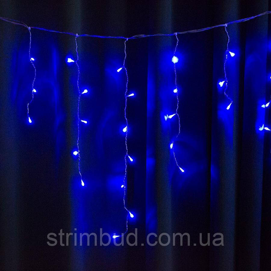 Гірлянда вулична STARLIGHT бахрома синій Flash 75LED IP44 чорний 2x0.7м