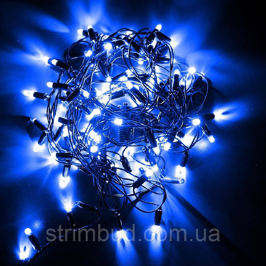 Гірлянда вулична STARLIGHT лінійна синій 100LED IP44 чорний 5 м