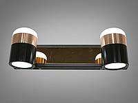 Современная подсветка для зеркал и картин в ванную, цвет чёрный+золото, 8W 5871-2-LS