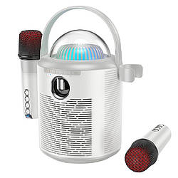 Портативна Bluetooth-колонка HOCO Pearlescent BS59 з 2 мікрофонами, сіра