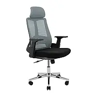 Кресло Токен Хром M-1 (Tilt Сетка черная + сетка серая