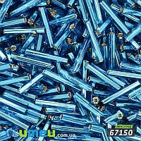 Бисер чешский Стеклярус 5 10/0, №67150, Синий блестящий, 12 мм, 5 г (BIS-024345)