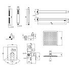 Душова система універсальна Qtap Aquarius прихованого монтажу на два споживачі QTAQA64103NGB Black Matt, фото 2