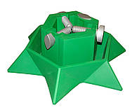 Пластиковая подставка держатель для елки Звезда Jumi, круглая 39,5х39,5х13,2 см, зеленая