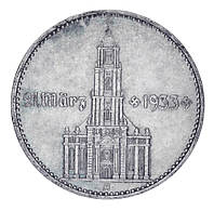 Германия 2 марки 1934 Серебро F-VF A Кирха с датой 1933