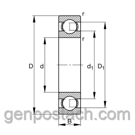 Підшипник 410 (6410) ZKL/ЧЕХІЯ, фото 2