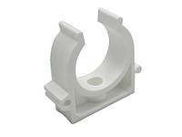 Кліпса Ø50 поліпропіленова кріплення для труб білий колір Asco®