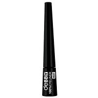 Жидкая подводка для глаз Debby 100% Eyeliner Mat 02 - Black Mat (матовый черный)