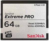 Карта пам'яті Sandisk 64GB CFAST 2.0 Extreme PRO 525MB/s VPG130; EAN:619659144708 (SDCFSP-064G-G46D)