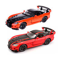 Автомодель - DODGE VIPER SRT10 ACR   (ассорти оранж-черн металлик, красн-черн металлик, 1:24)  Baumar - Всегда