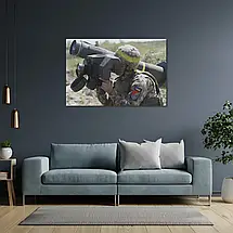 Плакат "Український гуцул з трембітою, ПТРК Джавелін, ЗСУ, Javelin", 43×60см, фото 3