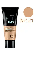 Тональний крем для обличчя Maybelline New York Fit Me Matte And Poreless Foundation 121 — Кремово Рожевий