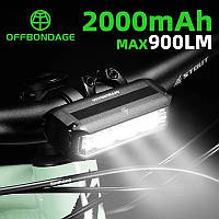Велосипедная фара Offbondage EOS900 Pro, 900 люмен, 2000 мАч, Очень яркая, автономна, функция ходового огня.