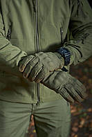 Демісезонні тактичні армійські рукавиці з кісточками Soft Shell олива