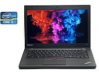 Ноутбук А-класс Lenovo ThinkPad T450 / 14" (1600x900) TN / Intel Core i5-5300U (2 (4) ядра по 2 | всё для