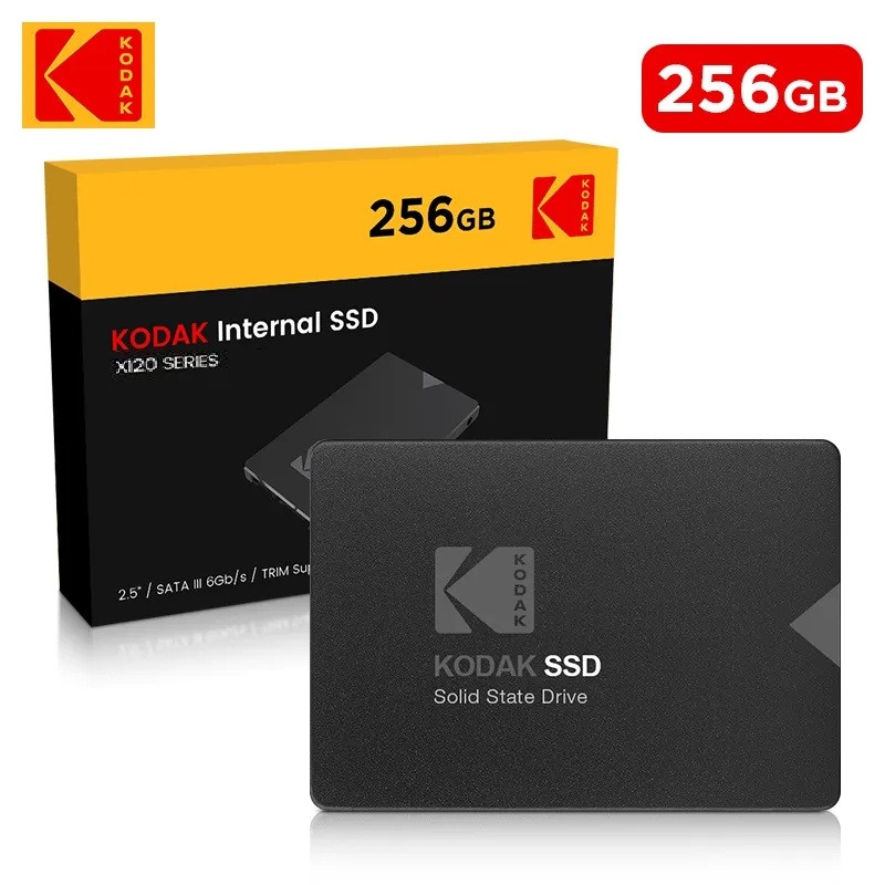 SSD жорсткий диск Kodak X120 PRO 256 GB, SATA III, якісний, TLC, 2.5"