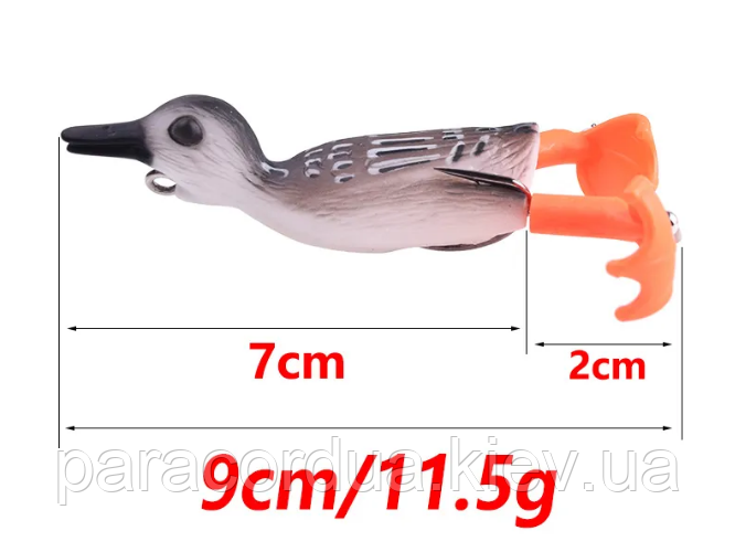 Плавальна приманка качка-самовбивця, поппер 9 см 11.5 гр.