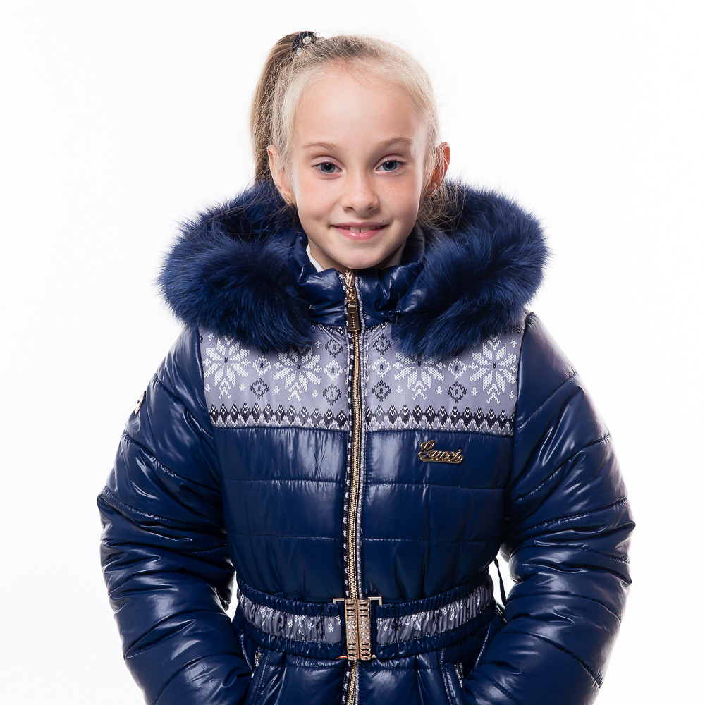 Зимнее пальто для девочки "Принт", от производителя оптом и в розницу - фото 4 - id-p361086968