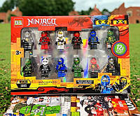 Набор коллекционных фигурок Ниндзяго 12шт 4 см, коллекционный набор подвижных игрушек Ninjago
