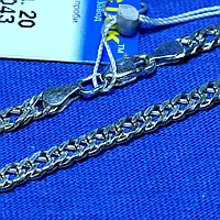 Серебряный браслет мужской Панцирное плетение, 5 мм 90206208043