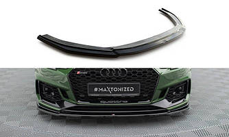 Спліттер Audi RS4 B9 тюнінг обвіс елерон спідниця дифузор (V2)
