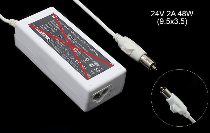 Блок живлення до ноутбука Apple 24v 2a 48w 9.5*3.5mm !БЕЗ наклейки з характеристиками! (Як оригінал) 1 день гар.