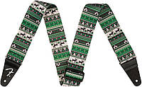 Ремень гитарный Fender Strap Ugly Xmas Sweater Green