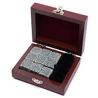 Набор камней для виски в деревянной коробке 10х9х4 см. 980061