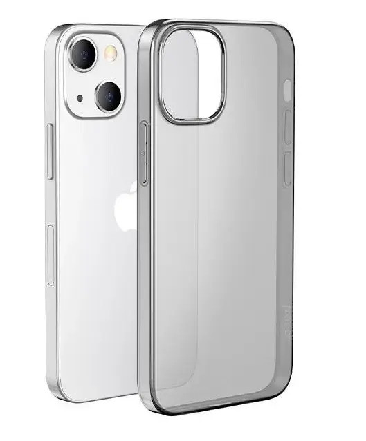 Чохол Hoco Light Series для iPhone 15 Прозоро-чорний
