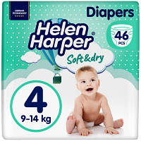 Подгузники Helen Harper Soft&Dry New Maxi Размер 4 (9-14 кг) 46 шт (2316775) KM