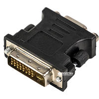 Переходник VGA to DVI-I (24+5 pin), черный PowerPlant (CA910892)