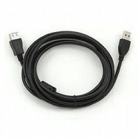 Кабель Cablexpert USB - USB V 2.0 (M/F), удлинитель, ферритовый фильтр, 3.0 м, черный (CCF-USB2-AMAF-10)