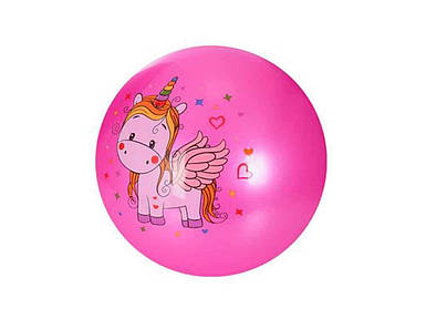 Мяч дитячий 9 дюймів Єдиноріг бузковий 60г MS 3507 ТМ METR FG