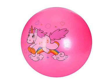 Мяч дитячий 9 дюймів Єдиноріг рожевий 60г MS 3507 ТМ METR FG