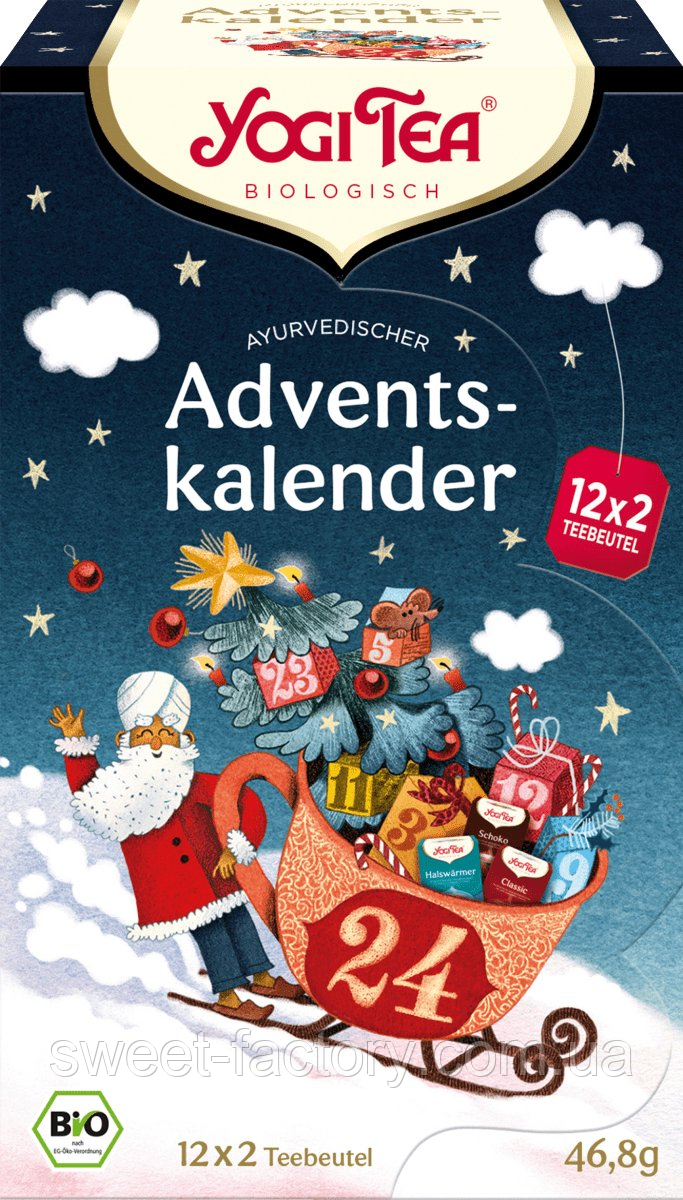 Адвент Календар Yogi Tea Ayrvedischer Adventskalender 2023 24s 46g