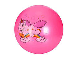 Мяч дитячий 9 дюймів Єдиноріг рожевий 60г MS 3507 ТМ METR